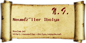Neumüller Ibolya névjegykártya